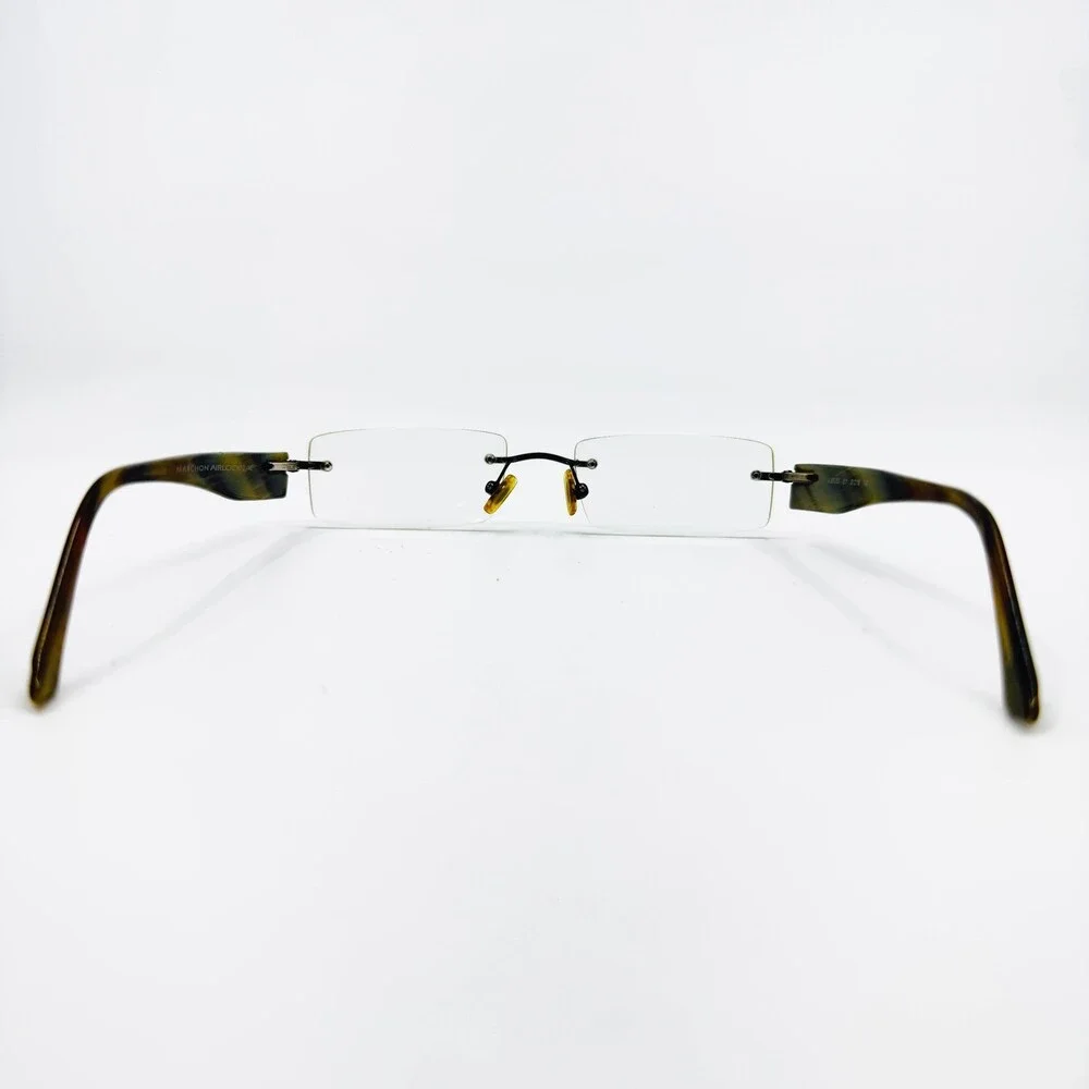 Marchon Airlock 2 Eyeglasses Mens Brown Rimless AL800/50 011 51-18-140